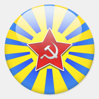 Sticker Rond Force aérienne du drapeau russe