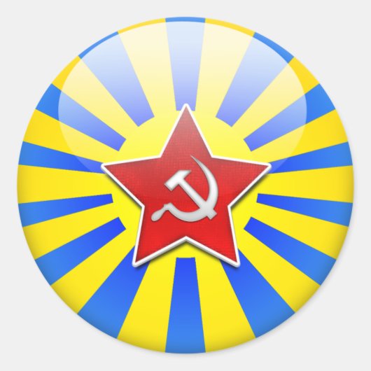 Sticker Rond Force aérienne du drapeau russe (Devant)