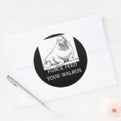 STICKER ROND FORCE ALIMENTEZ VOTRE WALRUS (Enveloppe)