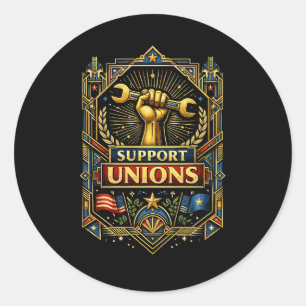 Sticker Rond Force dans la solidarité