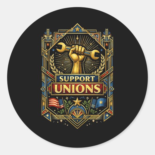 Sticker Rond Force dans la solidarité (Devant)