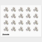 Sticker Rond Force de Triskelion celtique (Feuille)