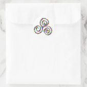 Sticker Rond Force de Triskelion celtique (Sac)