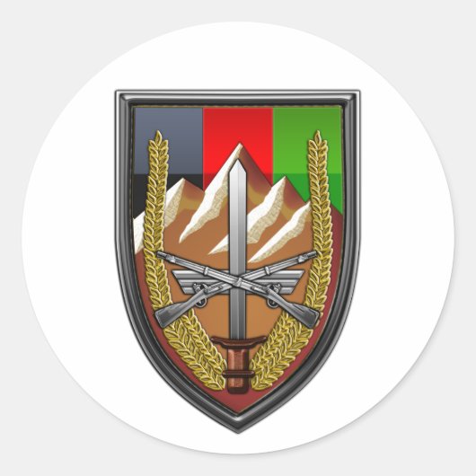 Sticker Rond Forces des États-Unis Afghanistan (Devant)