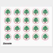 Sticker Rond forces libanaises (Feuille)