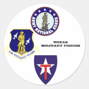 Sticker Rond Forces militaires du Texas