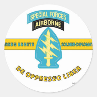 STICKER ROND FORCES SPÉCIALES AIRBORNE "DE OPPRESSO LIBER"