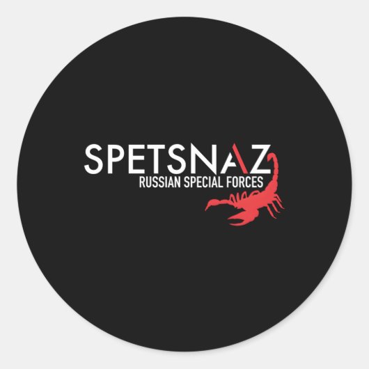 Sticker Rond Forces spéciales russes Spetsnaz (Devant)