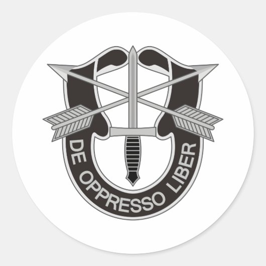 Sticker Rond Forces spéciales SF De Oppresso Liber (Devant)