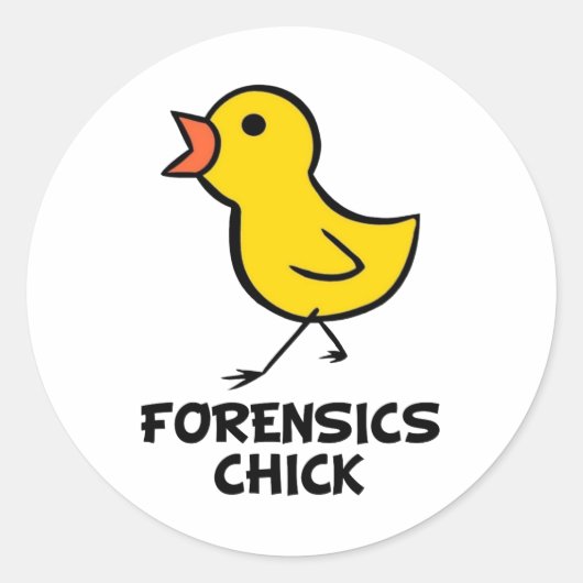 Sticker Rond Forensics Chick (Devant)
