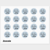 Sticker Rond Forest Adventure Mountains Baby shower Classic (Feuille)