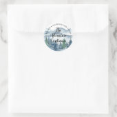 Sticker Rond Forest Adventure Watercolor Mountains Adresse (Sac)