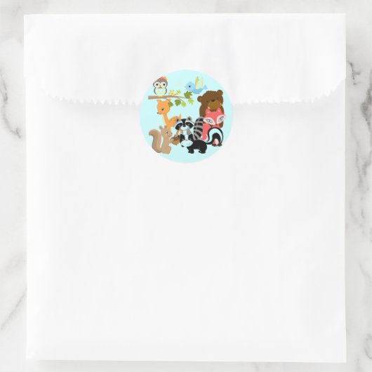 Sticker Rond Forest Friends (Sac)