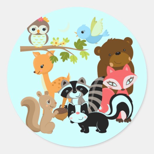 Sticker Rond Forest Friends (Devant)