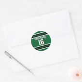 Sticker Rond Forest Green Black Team Jersey Custom (Enveloppe)