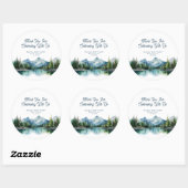 Sticker Rond Forest Mountain Rustic Adventure Baby Shower  (Feuille)