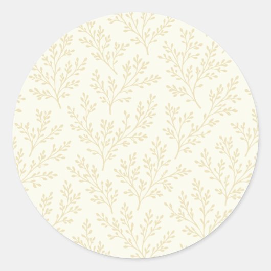 Sticker Rond Forest Sprigs Blé Doré - Neutre (Devant)