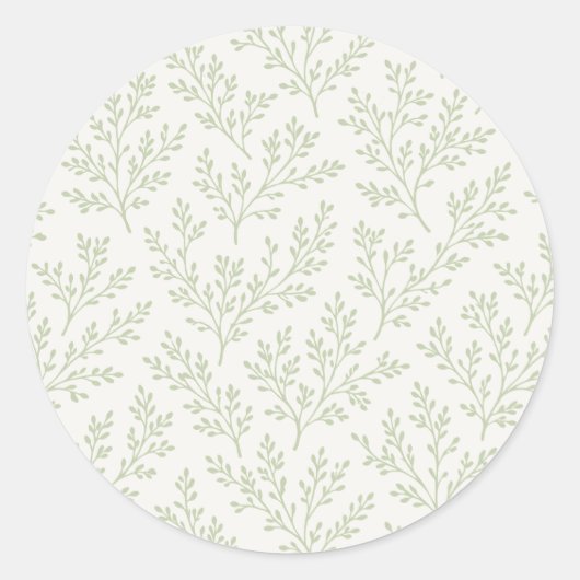 Sticker Rond Forest Sprigs Soft Olive - Neutre (Devant)