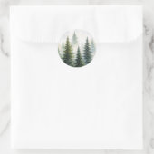 Sticker Rond Forêt aquarelle (Sac)