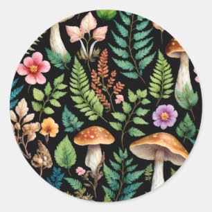 Sticker Rond Forêt Champagne Motif Bois Art