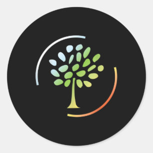 Sticker Rond Forêt d'arbres Co2 naturel Arbre De l'environnemen