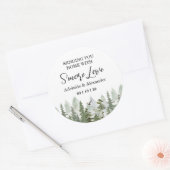 Sticker Rond Forêt de Boislands Mariage Vert (Enveloppe)