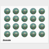 Sticker Rond Forêt de Bwindi Ouganda (Feuille)
