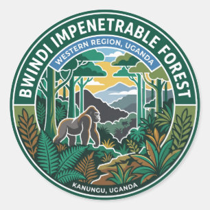 Sticker Rond Forêt de Bwindi Ouganda