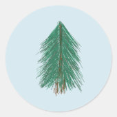 Sticker Rond Forêt de sapin (Devant)