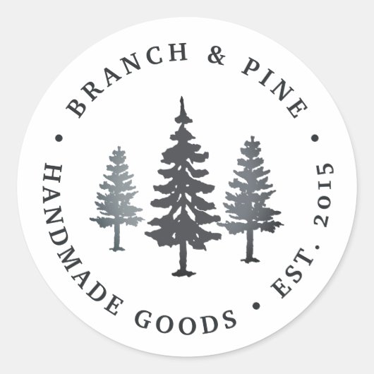 Sticker Rond Forêt d'hiver (Devant)