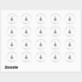 Sticker Rond Forêt d'hiver | MARIAGE (Feuille)