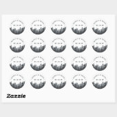 Sticker Rond Forêt d'hiver | Mariage personnalisé (Feuille)