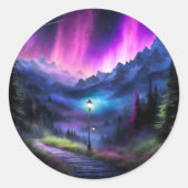 Sticker Rond Forêt enchantée (Devant)