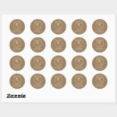 Sticker Rond Forêt enchantée C'est un garçon (Feuille)