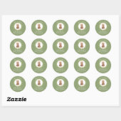 Sticker Rond Forêt enchantée C'est un garçon (Feuille)