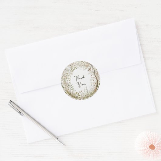 Sticker Rond Forêt enchantée Ethereal (Enveloppe)