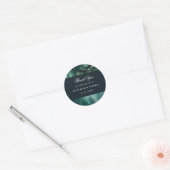 Sticker Rond Forêt enchantée Jardin magique Noir Mariage Faveur (Enveloppe)