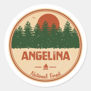 Sticker Rond Forêt nationale d'Angelina