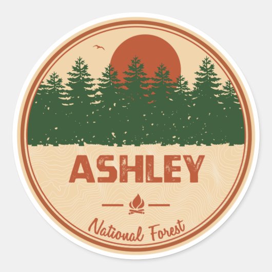 Sticker Rond Forêt nationale d'Ashley (Devant)