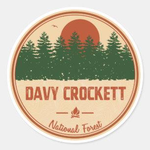 Sticker Rond Forêt nationale Davy Crockett