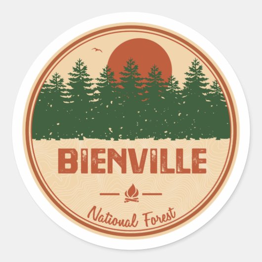 Sticker Rond Forêt nationale de Bienville (Devant)