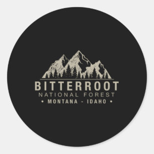 Sticker Rond Forêt nationale de Bitterroot Montana Idaho