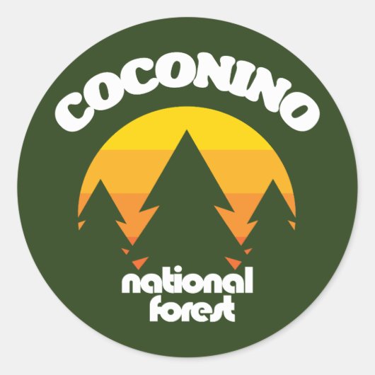 Sticker Rond Forêt nationale de Coconino (Devant)