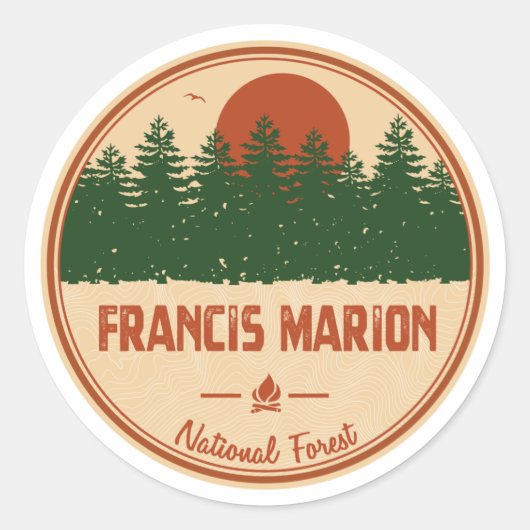 Sticker Rond Forêt nationale de Francis Marion (Devant)