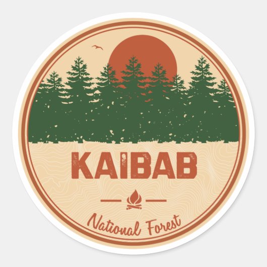 Sticker Rond Forêt nationale de Kaibab (Devant)
