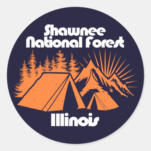 Sticker Rond Forêt nationale de Shawnee (Devant)