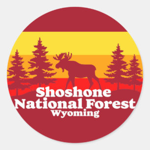 Sticker Rond Forêt nationale de Shoshone Wyoming