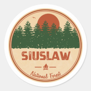 Sticker Rond Forêt nationale de Siuslaw