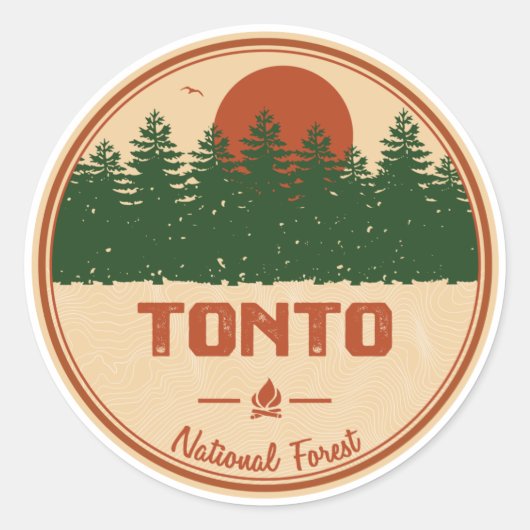 Sticker Rond Forêt nationale de Tonto (Devant)