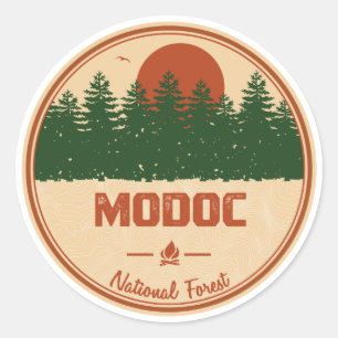 Sticker Rond Forêt nationale du Modoc